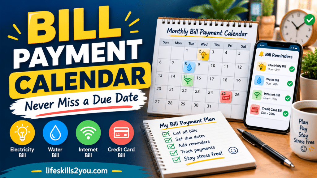 Step Step Gguide to How to Create a Bill Payment Calendar